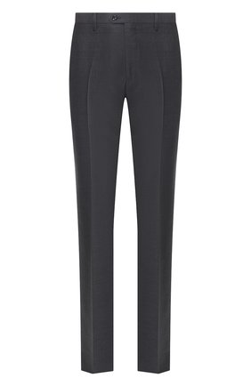 Мужские шерстяные брюки GIORGIO ARMANI темно-серого цвета по цене 58850 руб., арт. 8WGPP001/T00MK | Фото 1 Мужские шерстяные брюки GIORGIO ARMANI темно-серого цвета, арт. 8WGPP001/T00MK | Фото 1 (Материал внешний: Шерсть; Длина (брюки, джинсы): Стандартные; Статус проверки: Проверено, Проверена категория; Случай: Формальный; Стили: Классический)