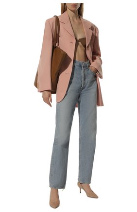 Женская замшевые туфли romy 60 JIMMY CHOO бежевого цвета по цене 42800 руб., арт. R0MY 60/SUE | Фото 2 Женская замшевые туфли romy 60 JIMMY CHOO бежевого цвета, арт. R0MY 60/SUE | Фото 2