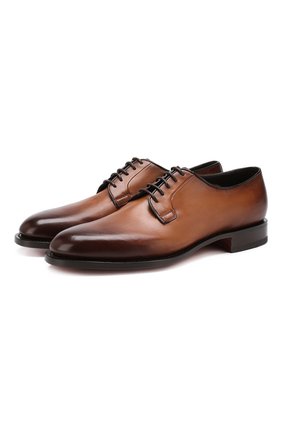 Мужской кожаные дерби SANTONI темно-коричневого цвета по цене 63850 руб., арт. MCC013974PC4NGTHS49 | Фото 1 Мужской кожаные дерби SANTONI темно-коричневого цвета, арт. MCC013974PC4NGTHS49 | Фото 1