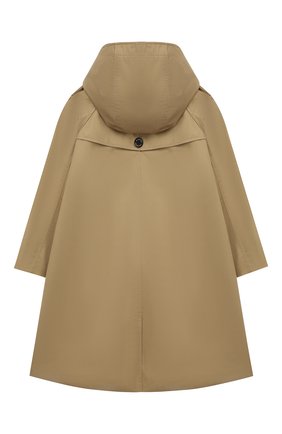Детский хлопковый плащ с капюшоном BURBERRY бежевого цвета по цене 30400 руб., арт. 8002013 | Фото 2 Детский хлопковый плащ с капюшоном BURBERRY бежевого цвета, арт. 8002013 | Фото 2