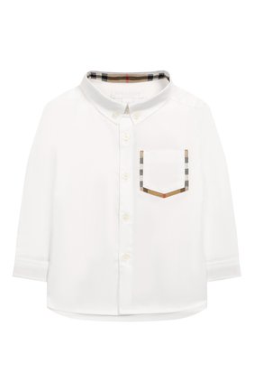 Хлопковая рубашка с воротником button down | Фото №1 Хлопковая рубашка с воротником button down | Фото №1
