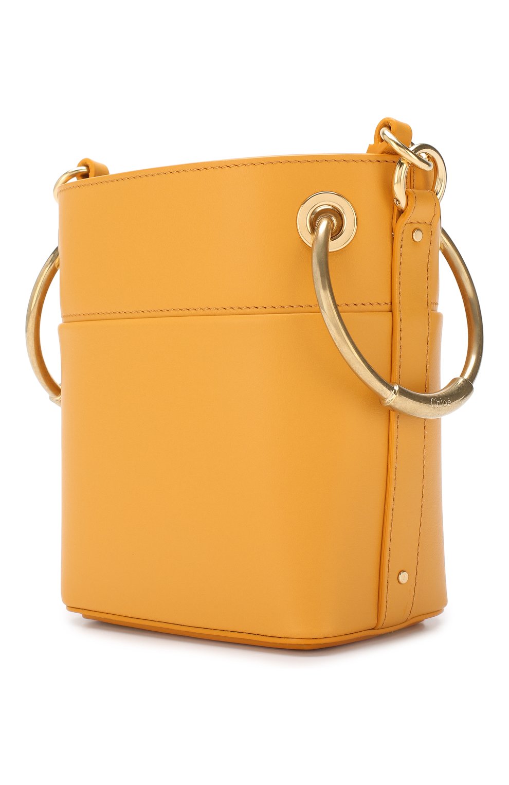 Женская сумка roy bucket mini CHLOÉ желтая цвета, арт. CHC18AS128H1Z купить в ЦУМ | Фото №3 Сумка Roy Bucket mini Chloé желтая цвета | Фото №3