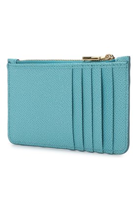 Кожаный футляр для кредитных карт Dolce & Gabbana, голубого цвета, арт. BI1032/AZ503 в ЦУМ | Фото №2 Кожаный футляр для кредитных карт Dolce & Gabbana голубого цвета | Фото №2