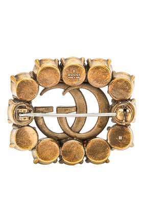 Женская зеленая брошь с отделкой кристаллами swarovski Gucci, арт. 504857/J1D50 купить в ЦУМ | Фото №3 Брошь с отделкой кристаллами Swarovski Gucci зеленая | Фото №3