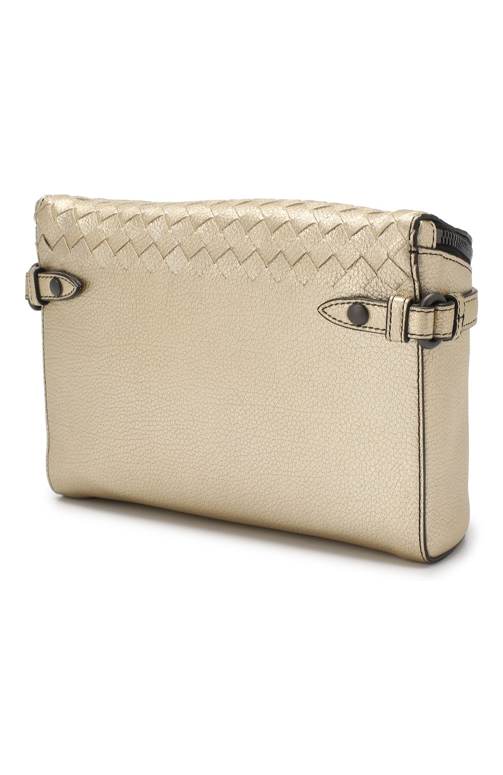 Женская сумка из кожи BOTTEGA VENETA золотая цвета, арт. 542338/VBNF1 купить в ЦУМ | Фото №3 Сумка из кожи Bottega Veneta золотая цвета | Фото №3