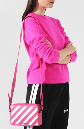 Женская сумка diag OFF-WHITE фуксия цвета, арт. 0WNA066R194230822801 купить в ЦУМ | Фото №4 Сумка Diag Off-White фуксия цвета | Фото №4
