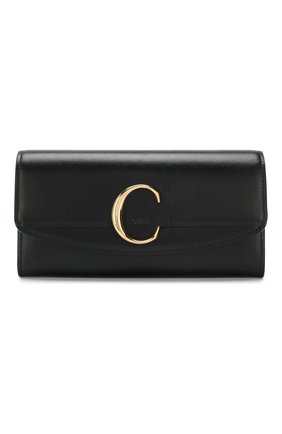 Женские кожаный кошелек CHLOÉ черного цвета по цене 34600 руб., арт. CHC19SP055A37 | Фото 1 Женские кожаный кошелек CHLOÉ черного цвета, арт. CHC19SP055A37 | Фото 1