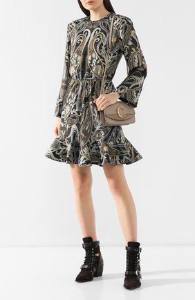 Женский клатч chloé c CHLOÉ серого цвета по цене 77950 руб., арт. CHC19SS192A37 | Фото 2 Женский клатч chloé c CHLOÉ серого цвета, арт. CHC19SS192A37 | Фото 2