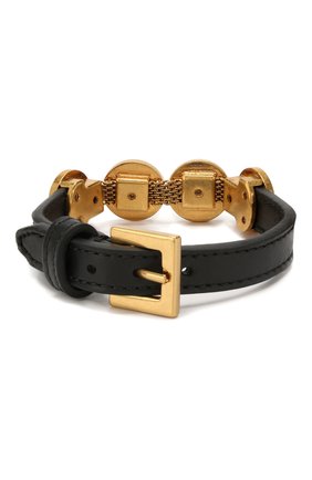 Женский черный кожаный браслет tribute medusa Versace, арт. DG0G771/DJXL купить в ЦУМ | Фото №2 Кожаный браслет Tribute Medusa Versace черный | Фото №2