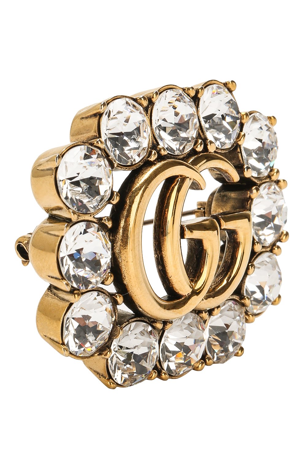 Женская белая брошь с отделкой кристаллами swarovski Gucci, арт. 506171/J1D50 купить в ЦУМ | Фото №2 Брошь с отделкой кристаллами Swarovski Gucci белая | Фото №2