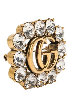 Женская белая брошь с отделкой кристаллами swarovski Gucci, арт. 506171/J1D50 купить в ЦУМ | Фото №2 Брошь с отделкой кристаллами Swarovski Gucci белая | Фото №2