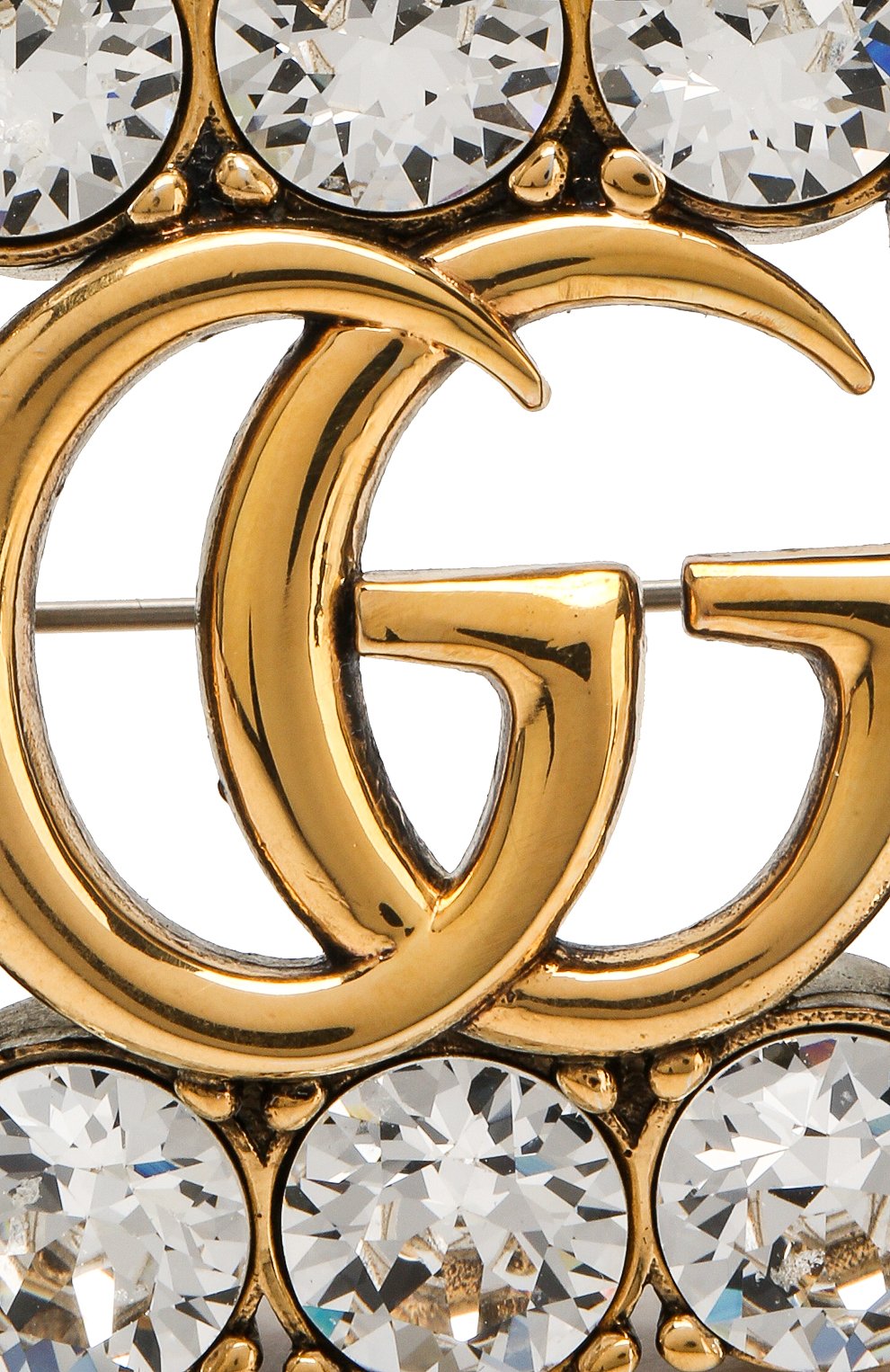 Женская белая брошь с отделкой кристаллами swarovski Gucci, арт. 506171/J1D50 купить в ЦУМ | Фото №4 Брошь с отделкой кристаллами Swarovski Gucci белая | Фото №4