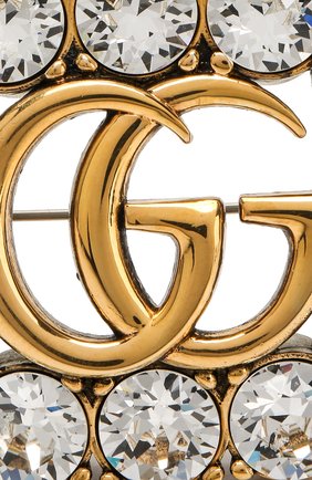 Женская белая брошь с отделкой кристаллами swarovski Gucci, арт. 506171/J1D50 купить в ЦУМ | Фото №4 Брошь с отделкой кристаллами Swarovski Gucci белая | Фото №4