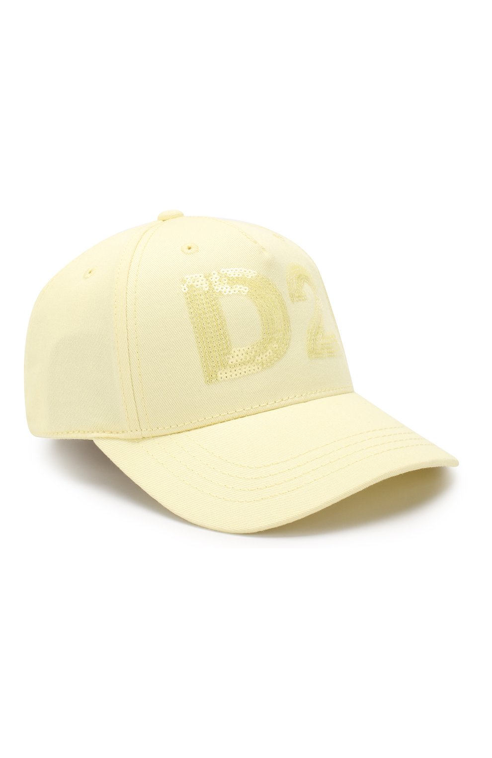 Детская хлопковая бейсболка DSQUARED2 желтого цвета, арт. DQ03HI-D00UE | Фото 1