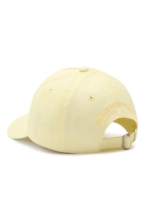Детская хлопковая бейсболка DSQUARED2 желтого цвета по цене 8480 руб., арт. DQ03HI-D00UE | Фото 2 Детская хлопковая бейсболка DSQUARED2 желтого цвета, арт. DQ03HI-D00UE | Фото 2