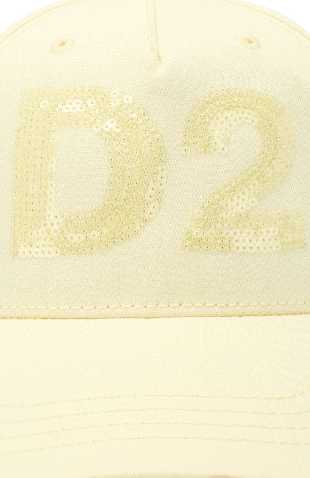 Детская хлопковая бейсболка DSQUARED2 желтого цвета по цене 8480 руб., арт. DQ03HI-D00UE | Фото 3 Детская хлопковая бейсболка DSQUARED2 желтого цвета, арт. DQ03HI-D00UE | Фото 3