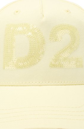 Детская хлопковая бейсболка DSQUARED2 желтого цвета по цене 8480 руб., арт. DQ03HI-D00UE | Фото 3 Детская хлопковая бейсболка DSQUARED2 желтого цвета, арт. DQ03HI-D00UE | Фото 3
