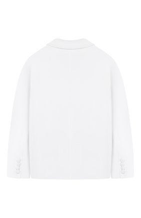 Детский хлопковый пиджак с платком DSQUARED2 белого цвета по цене 41350 руб., арт. DQ03HV-D00UC | Фото 2 Детский хлопковый пиджак с платком DSQUARED2 белого цвета, арт. DQ03HV-D00UC | Фото 2