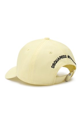 Детская хлопковая бейсболка DSQUARED2 желтого цвета по цене 7205 руб., арт. DQ03IA-D00UE | Фото 2 Детская хлопковая бейсболка DSQUARED2 желтого цвета, арт. DQ03IA-D00UE | Фото 2