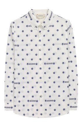 Хлопковая рубашка с воротником button down | Фото №1 Хлопковая рубашка с воротником button down | Фото №1