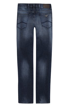 Детские джинсы прямого кроя EMPORIO ARMANI темно-синего цвета по цене 8990 руб., арт. 3G4J06/1D4DZ | Фото 2 Детские джинсы прямого кроя EMPORIO ARMANI темно-синего цвета, арт. 3G4J06/1D4DZ | Фото 2