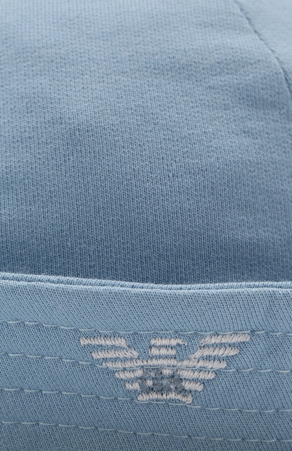 Хлопковая шляпа Emporio Armani голубого цвета, арт. 404366/9P541 в ЦУМ | Фото №3 Хлопковая шляпа Emporio Armani голубого цвета | Фото №3