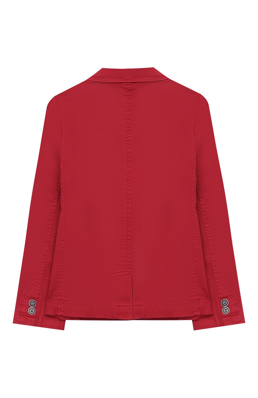 Детский хлопковый пиджак ALETTA красного цвета, арт. N99133T/4A-8A | Фото 2 (Рукава: Длинные; Материал внешний: Хлопок; Кросс-КТ: пиджак; Статус проверки: Проверена категория; Ростовка одежда: 4 года | 104 см)