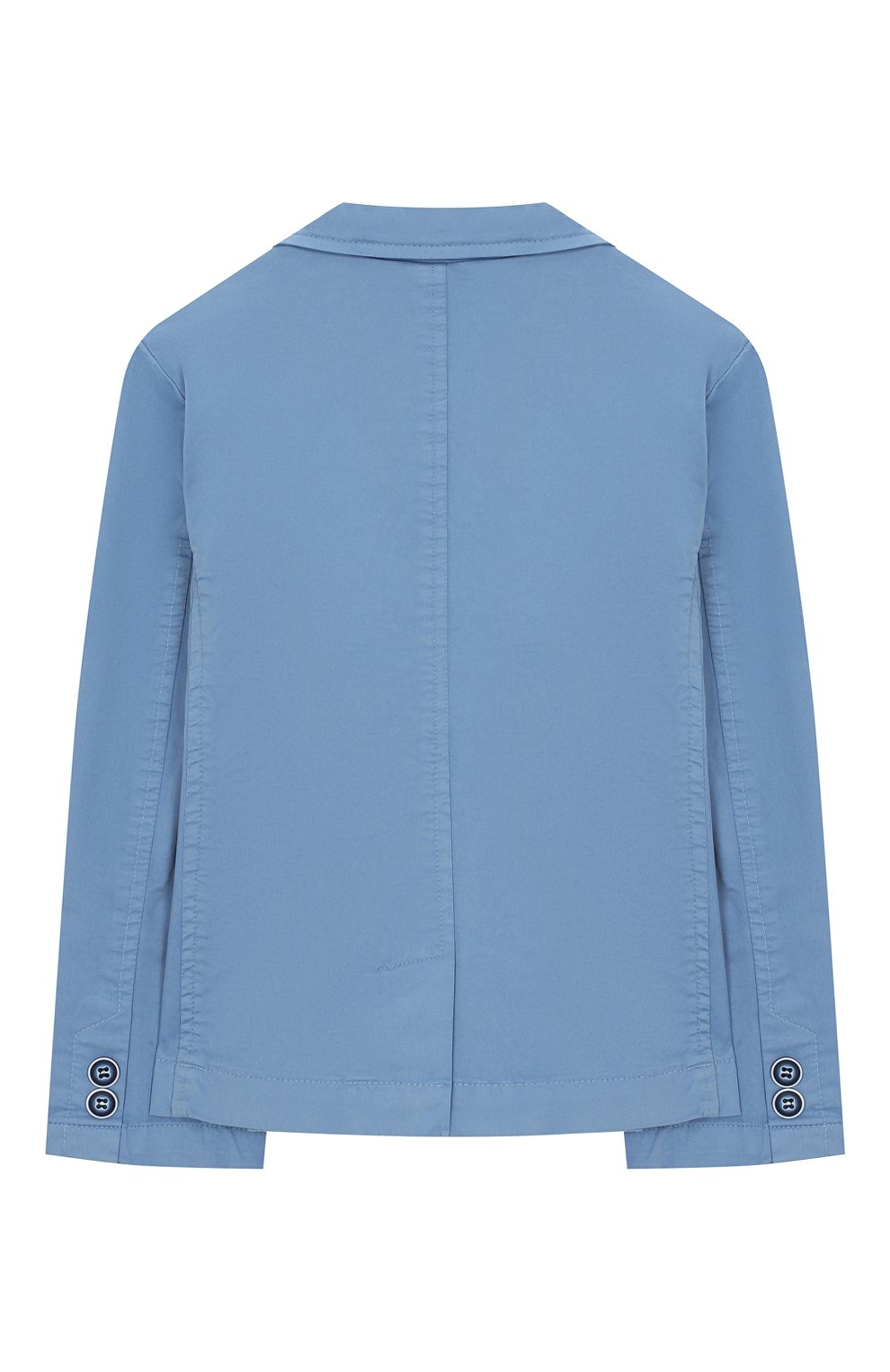 Детский хлопковый пиджак ALETTA голубого цвета, арт. N99133T/4A-8A | Фото 2 (Рукава: Длинные; Материал внешний: Хлопок; Кросс-КТ: пиджак; Статус проверки: Проверена категория)