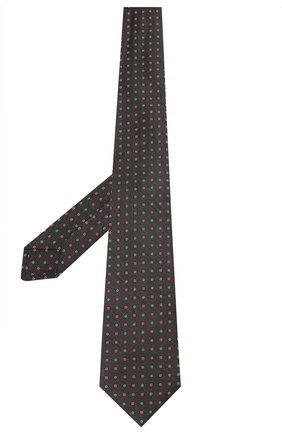 Мужской шелковый галстук KITON темно-зеленого цвета, арт. UCRVKLC02F79 | Фото 2 (Статус проверки: Проверено; Материал: Текстиль, Шелк; Принт: С принтом)