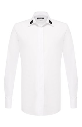 Мужская хлопковая сорочка DOLCE & GABBANA белого цвета по цене 43650 руб., арт. G5GB6Z/FU5K9 | Фото 1 Мужская хлопковая сорочка DOLCE & GABBANA белого цвета, арт. G5GB6Z/FU5K9 | Фото 1