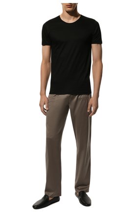 Мужские хлопковая футболка ZIMMERLI черного цвета по цене 12500 руб., арт. 286-1441 | Фото 2 Мужские хлопковая футболка ZIMMERLI черного цвета, арт. 286-1441 | Фото 2