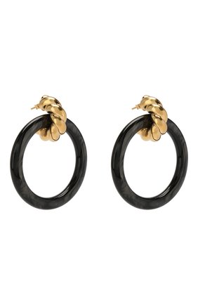 Женские черные серьги hoop small Balenciaga, арт. 520708/TZ08G купить в ЦУМ | Фото №3 Серьги Hoop small Balenciaga черные | Фото №3