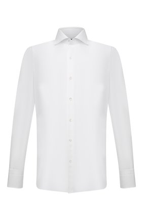 Мужская хлопковая сорочка TOM FORD белого цвета по цене 54700 руб., арт. 5FT000/94S3AX | Фото 1 Мужская хлопковая сорочка TOM FORD белого цвета, арт. 5FT000/94S3AX | Фото 1 (Длина (для топов): Стандартные; Материал внешний: Хлопок; Рукава: Длинные; Статус проверки: Проверено, Проверена категория; Случай: Формальный; Воротник: Кент; Манжеты: На пуговицах; Принт: Однотонные)