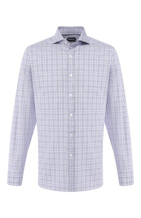 Мужская хлопковая сорочка TOM FORD серого цвета по цене 39200 руб., арт. 5FT020/94F1FE | Фото 1 Мужская хлопковая сорочка TOM FORD серого цвета, арт. 5FT020/94F1FE | Фото 1