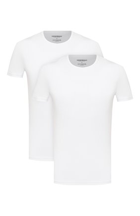 Мужские комплект из двух хлопковых футболок EMPORIO ARMANI белого цвета по цене 4775 руб., арт. 111647/CC722 | Фото 1 Мужские комплект из двух хлопковых футболок EMPORIO ARMANI белого цвета, арт. 111647/CC722 | Фото 1