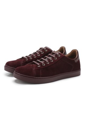Мужские замшевые кеды GIANVITO ROSSI бордового цвета по цене 47850 руб., арт. S26340.M1R0Y.SUER0YA | Фото 1 Мужские замшевые кеды GIANVITO ROSSI бордового цвета, арт. S26340.M1R0Y.SUER0YA | Фото 1