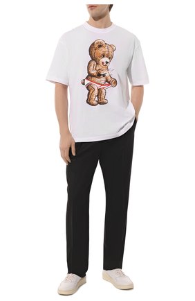 Мужская хлопковая футболка DOM REBEL белого цвета по цене 9740 руб., арт. SNAP/T-SHIRT | Фото 2 Мужская хлопковая футболка DOM REBEL белого цвета, арт. SNAP/T-SHIRT | Фото 2