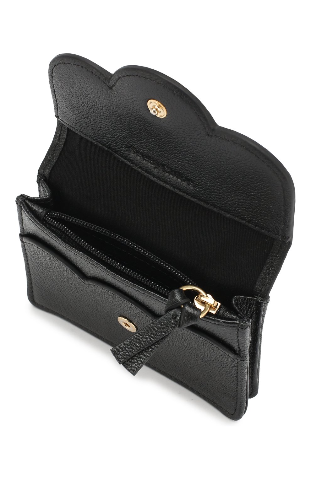 Женские кожаный кошелек SEE BY CHLOÉ черного цвета по цене 6810 руб., арт. CHS18UP782388 | Фото 3 Женские кожаный кошелек SEE BY CHLOÉ черного цвета, арт. CHS18UP782388 | Фото 3