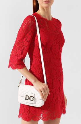 Женская сумка dg millennials DOLCE & GABBANA белая цвета, арт. BB6619/AU070 купить в ЦУМ | Фото №5 Сумка DG Millennials Dolce & Gabbana белая цвета | Фото №5