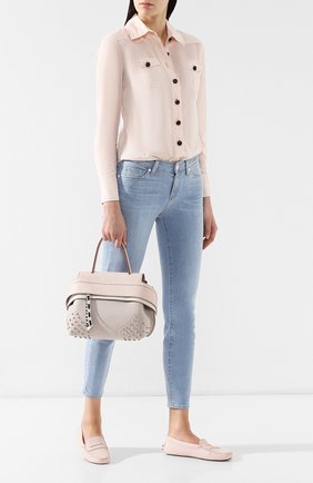 Женская сумка wave TOD’S светло-розовая цвета, арт. XBWAMSWZ101MCQ купить в ЦУМ | Фото №2 Сумка Wave Tod’s светло-розовая цвета | Фото №2