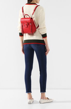Женский красный рюкзак double t Tod’s, арт. XBWD0TG0100JM7 купить в ЦУМ | Фото №2 Рюкзак Double T Tod’s красный | Фото №2