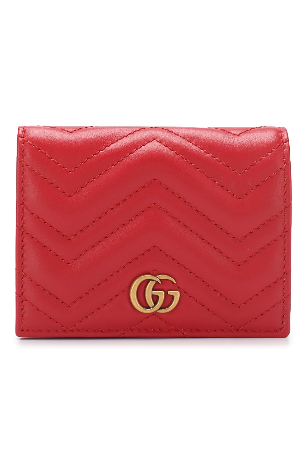 Кожаное портмоне GG Marmon Gucci красного цвета | Фото №1