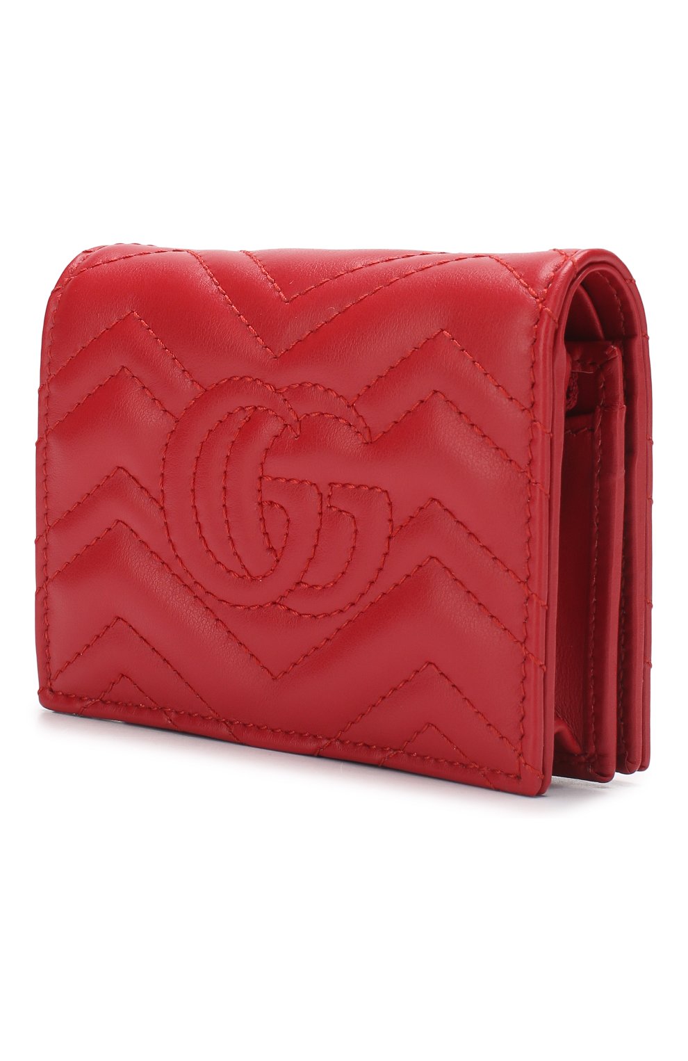 Кожаное портмоне GG Marmon Gucci, красного цвета, арт. 466492/DTD1T в ЦУМ | Фото №2 Кожаное портмоне GG Marmon Gucci красного цвета | Фото №2