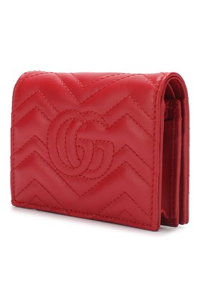 Женские кожаное портмоне gg marmon GUCCI красного цвета по цене 32200 руб., арт. 466492/DTD1T | Фото 2 Женские кожаное портмоне gg marmon GUCCI красного цвета, арт. 466492/DTD1T | Фото 2