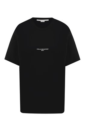 Женская хлопковая футболка STELLA MCCARTNEY черного цвета по цене 21250 руб., арт. 511240/SMW21 | Фото 1 Женская хлопковая футболка STELLA MCCARTNEY черного цвета, арт. 511240/SMW21 | Фото 1