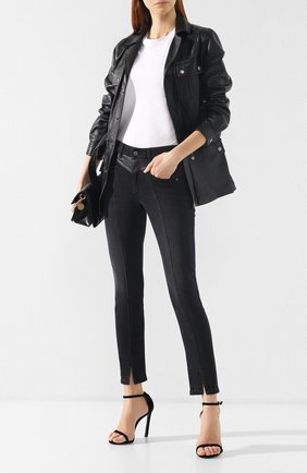 Женские черные джинсы с потертостями Givenchy, арт. BW50AJ5088 купить в ЦУМ | Фото №2 Джинсы с потертостями Givenchy черные | Фото №2