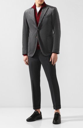Мужские кожаные кеды HARRYS OF LONDON черного цвета по цене 29150 руб., арт. T0M NAPPA LEATHER/TECH | Фото 2 Мужские кожаные кеды HARRYS OF LONDON черного цвета, арт. T0M NAPPA LEATHER/TECH | Фото 2