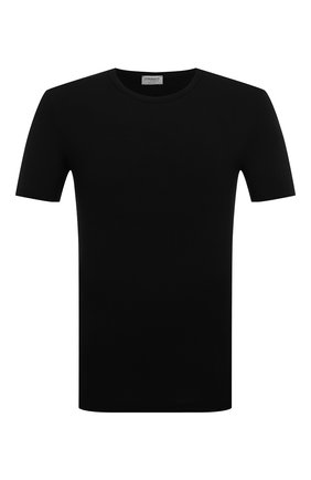 Мужская футболка из вискозы ZIMMERLI черного цвета, арт. 700-1339 | Фото 1 (Длина (для топов): Стандартные; Рукава: Короткие; Мужское Кросс-КТ: Футболка-белье; Материал внешний: Вискоза; Кросс-КТ: домашняя одежда; Статус проверки: Проверена категория)