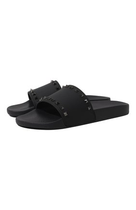 Мужские шлепанцы valentino garavani rockstud VALENTINO темно-синего цвета по цене 21200 руб., арт. RY2S0873/JGC | Фото 1 Мужские шлепанцы valentino garavani rockstud VALENTINO темно-синего цвета, арт. RY2S0873/JGC | Фото 1