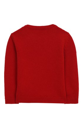 Детский пуловер из шерсти и кашемира DOLCE & GABBANA красного цвета, арт. L1KW29/JAVNI | Фото 2 (Материал внешний: Шерсть; Рукава: Длинные; Статус проверки: Проверено, Проверена категория; Кросс-КТ НВ: Пуловеры)